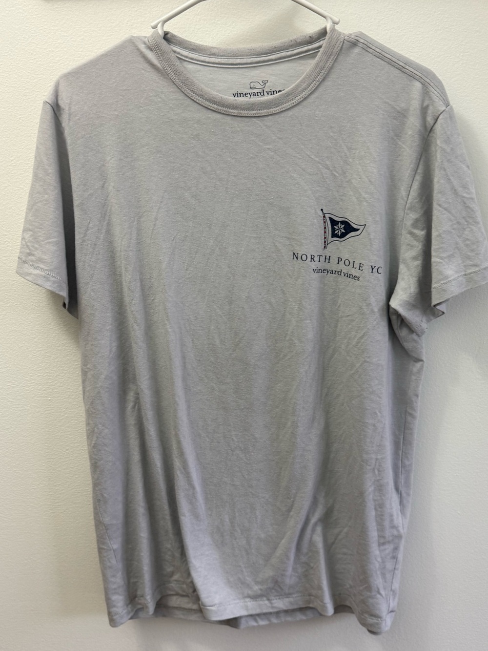 Vineyard Vines Light Gray North Pole YC Short Sleeve Tee